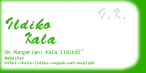 ildiko kala business card